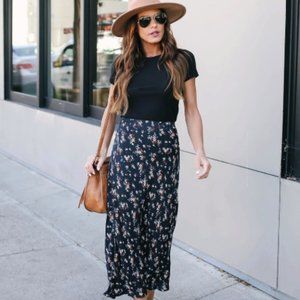 Vici Aaron Floral Midi Skirt
